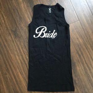 Black bride tank top